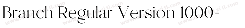 Branch Regular Version 1000字体转换